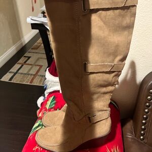 AEROSOLES Tan Over the Knee Boots